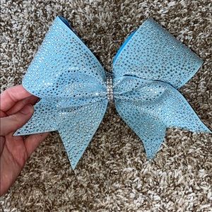 Blue Rhinestoned Bow
